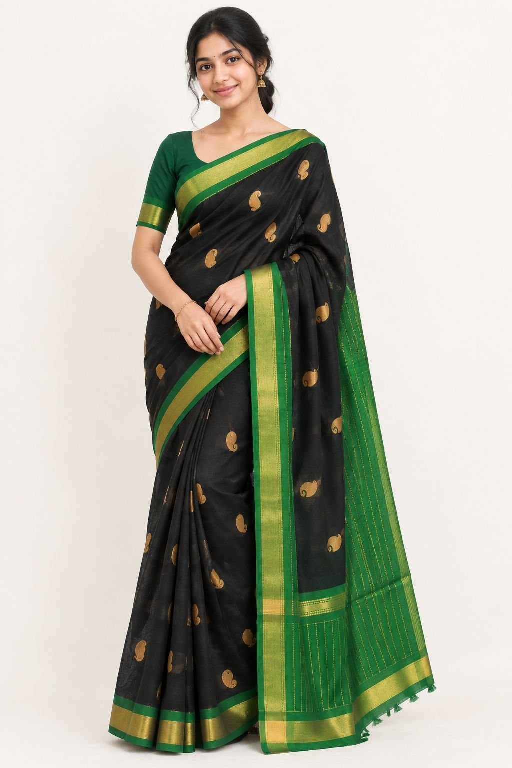 Jarry buta pattu saree